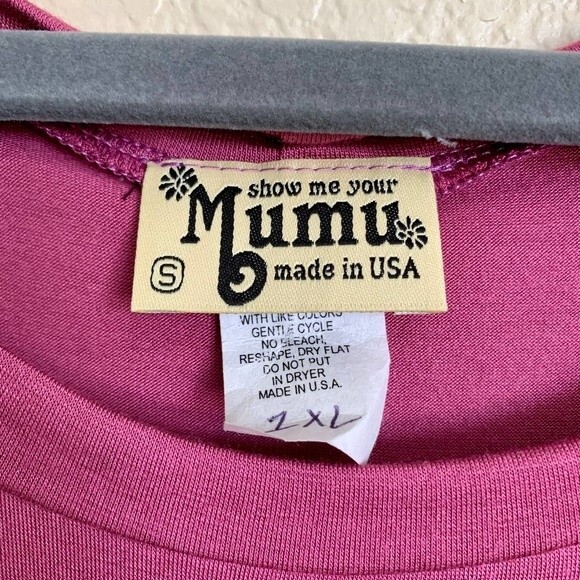 Show me your Mu-Mu pink top magenta short sleeve top size XL boho - Picture 4 of 13